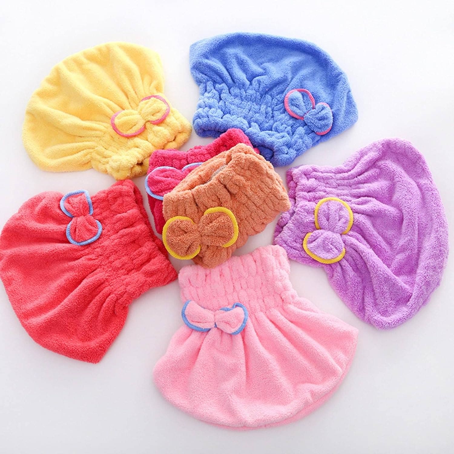 Microfiber Bowknot Towel Wrap, Quick Hair Drying Bath Towel, Spa Bowknot Wrap Towel Hat, Cap for Bath Bathroom, Comfortable Bath Spa Cap, Turban for Drying Curly Long Thick Hair, Highly Absorbent Hair Drying Towel Microfiber Bowknot Towel Wrap, Quick Hair Drying Bath Towel, Spa Bowknot Wrap Towel Hat, Cap for Bath Bathroom, Comfortable Bath Spa Cap, Turban for Drying Curly Long Thick Hair, Highly Absorbent Hair Drying Towel